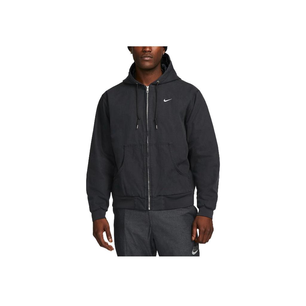 Nike Сплошная цветная куртка с логотипом на молнии и капюшоном Мужские куртки черные DQ5173-045
