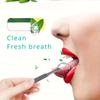 Double-Layer Tongue Cleaner Brush With Stainless Steel Deep Cleaning Bristles & Fresh Breath Tips Tongue Scraper
