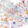 50 шт. Блестящие круглые стеклянные бусины 8 мм Разноцветные Lampwork Свободные Разделители Бусины Для Изготовления Украшений Поделки Своими Руками Браслет Аксессуары