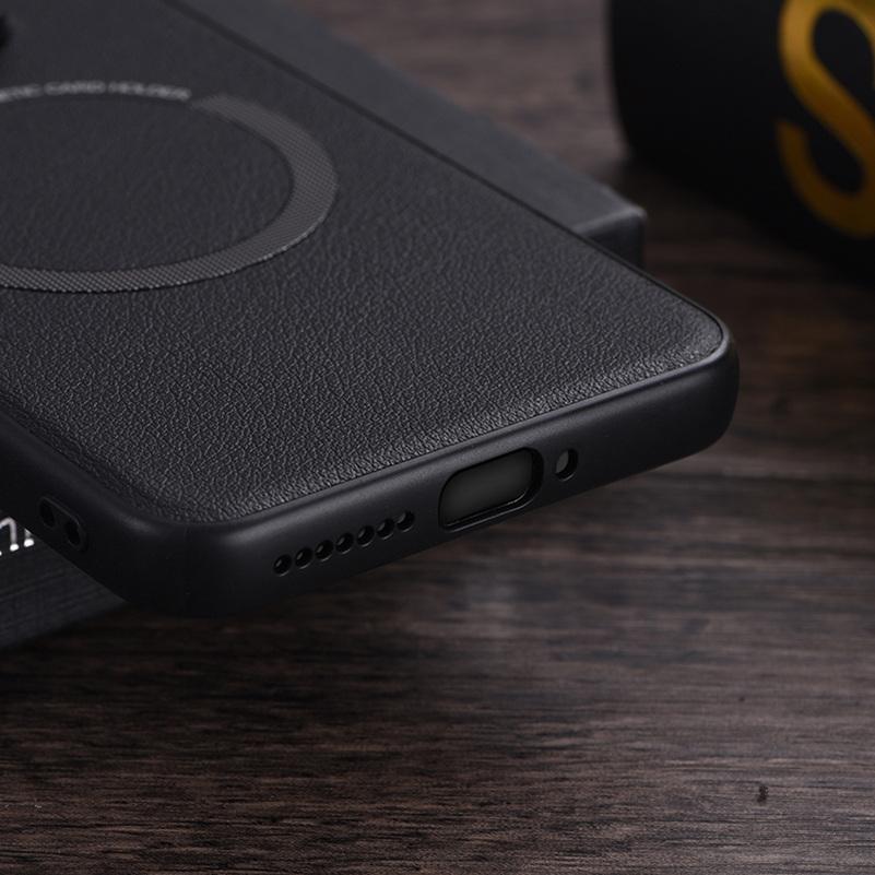 Магнитный чехол для беспроводной зарядки MagSafe для Xiaomi 15 Ultra Mi 15 Pro 14T Pro 14 Cover из ПУ кожи