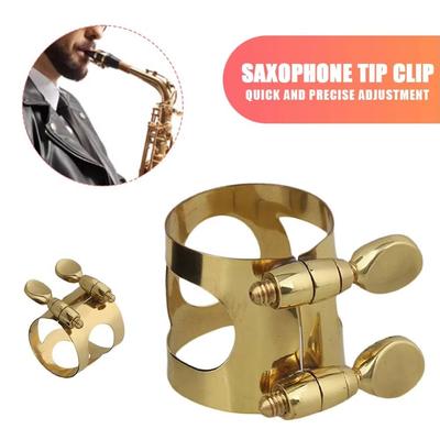 Double Screw Fastening Saxophone Ligature Brass Material Reed Fastener Alto Saxophone