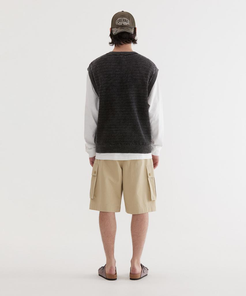 COVERNAT Вязаный жилет с эффектом stonewash, угольный