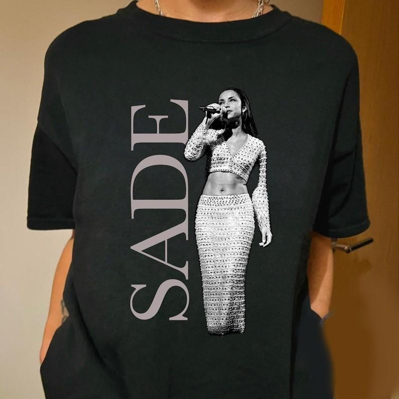 Унисекс футболка с принтом SADE, Ретро футболка в винтажном стиле 80-х 90-х