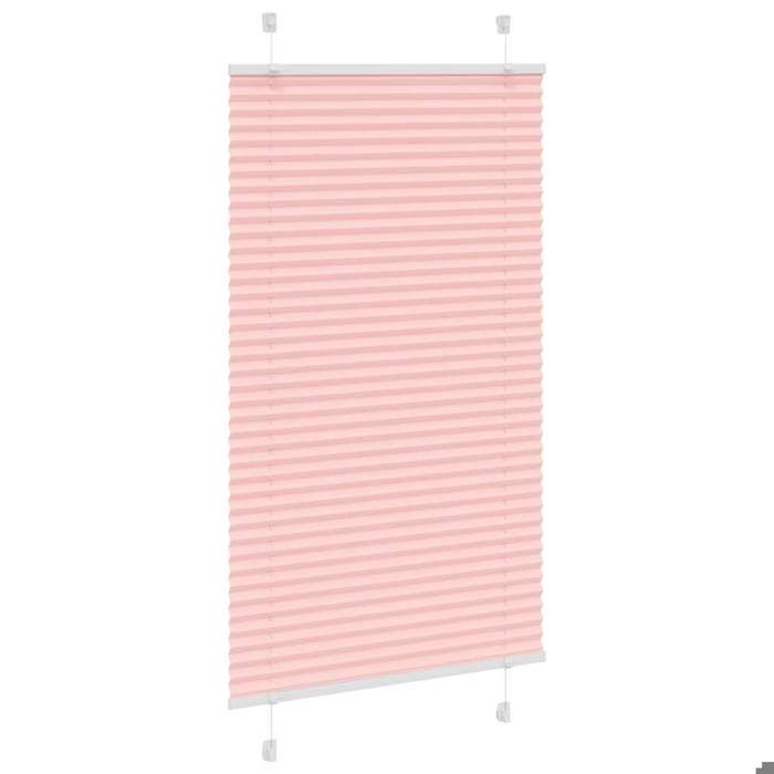 VidaXL Store plissé rose 70x150 cm largeur du tissu 69,4 cm polyester, store plissé de fenêtre, store accordéon, store 4015443