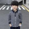 Boys' Shirts Spring and Autumn Fashion Striped Shirts, Children's Handsome Children's Clothing Tops