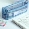 Transparent Pencil Case Large Capacity Stationery Storage Bag Portable Mesh Pen Bag  Student