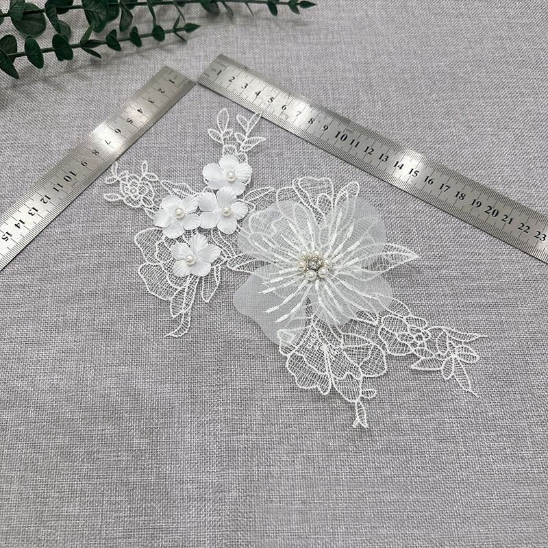 Кружево своими руками аппликация нашивка декоративная жемчужная ткань наклейка стразы несколько стилей модные аксессуары