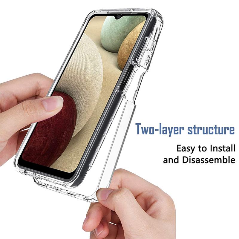 Case For Samsung A12 Cover 360° Double Sided Silicone Phone Cases For Samsung Galaxy A12 A 12 SM-A125F/DS A125F A125 Clear Full Body Soft TPU Cover