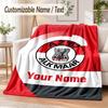 Custom Text Flannel Blanket AZ Alkmaar Print Warm Cozy Blanket Home Sofa Bedding