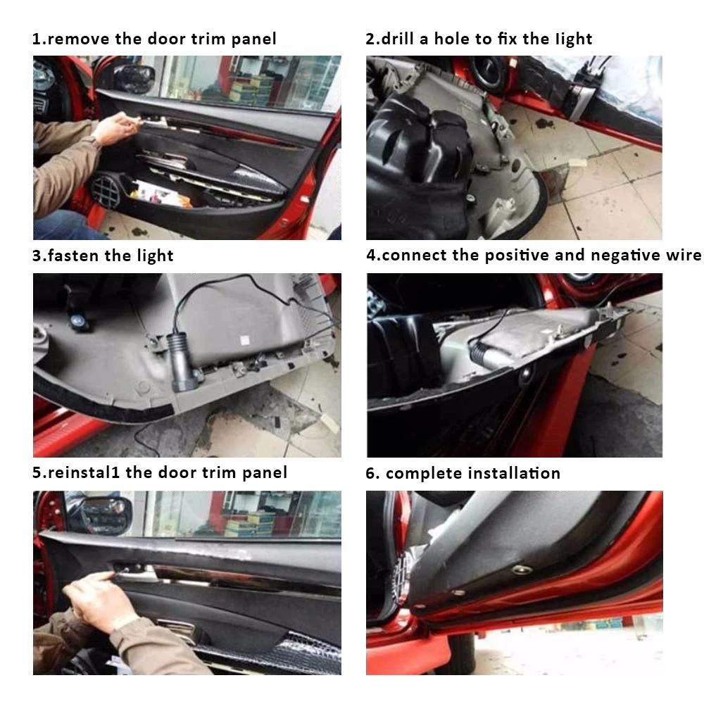 Лазерные проекторы F-150 для подсветки двери Ford, подсветка лужи Ford, 2 шт./компл., проектор логотипа F-150, светодиодная лампа подсветки для Ford F-150 GT