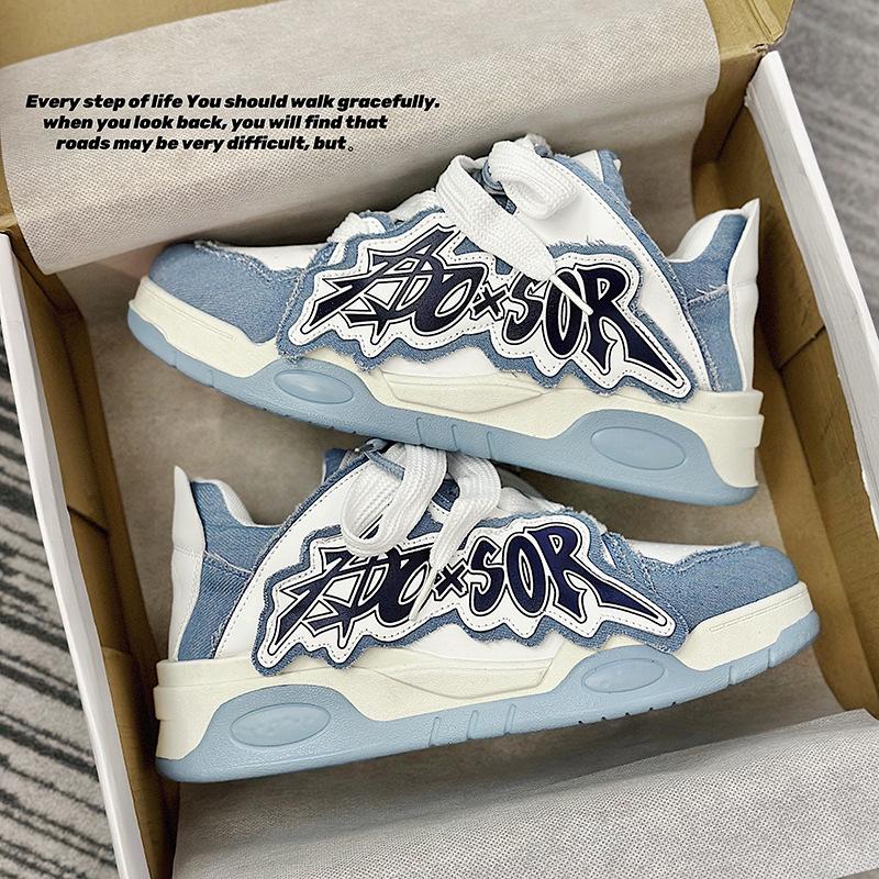 Мужская обувь Весна Новая Толстая подошва Повседневная Обувь для скейтборда Кроссовки Мужская обувь для мужчин