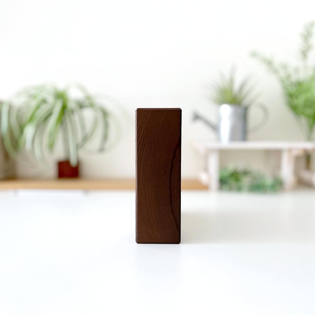 KATOMOKU Dual Use Clock 4, Brown, km-95BRRC, Radio-Controlled Clock, Wall or Tabletop Use, Continuous Second Hand, 14cm