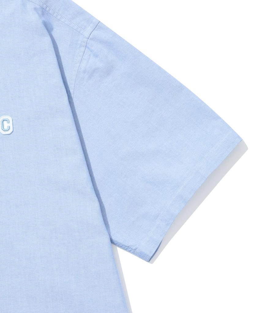 COVERNAT Pigment Oxford Half Shirt Light Blue