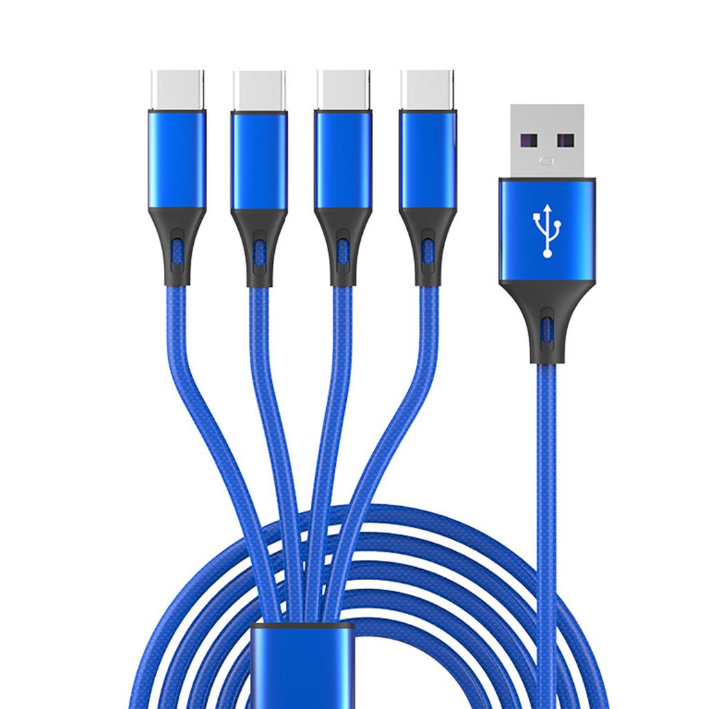 Мультизарядный кабель USB C-разветвитель 3/4/5 в 1 шнур для быстрой зарядки с 3/4/5 Type-C штекерным портом для телефонов планшетов