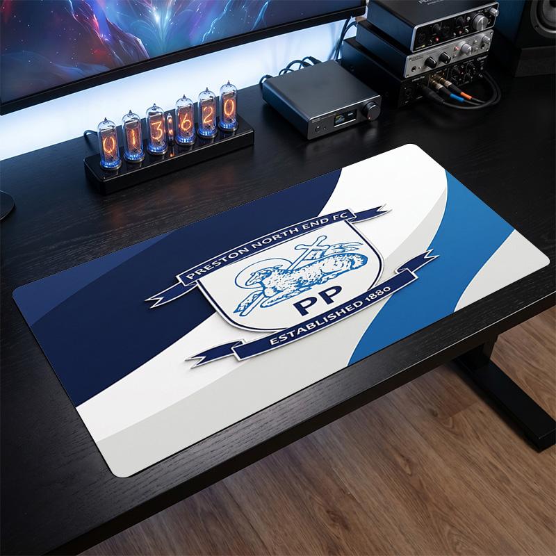 Preston North End Football Print Large Mouse Pad, Anti-Slip Extended Gaming Desk Mat for Office Home
