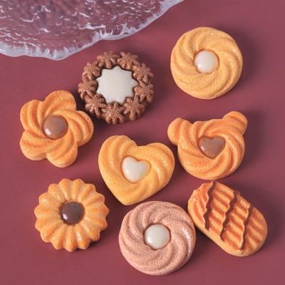 DIY имитация еды, печенье, смоляные украшения и брелок, подвеска, аксессуары с кремовым клеем