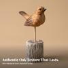Настольная фигурка птицы на деревянной подставке Декоративная состаренная