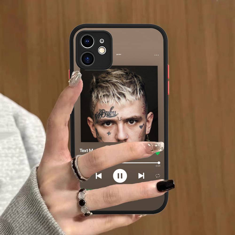Hip Hop Rapper L-Lil P-Peep For IPhone 16 15 14 13 12 11 Pro Max X XS MAX Plus Translucent Black Phone Cover