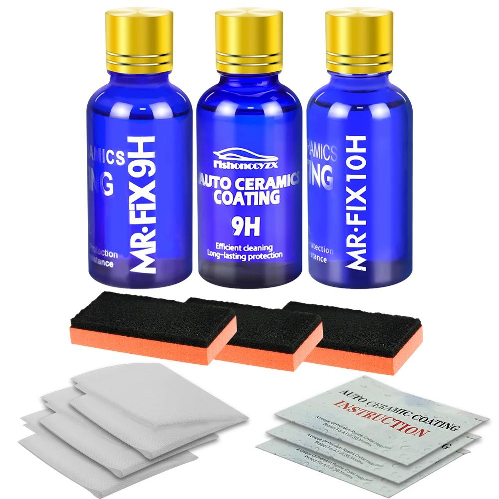 3шт керамическое покрытие полирующий воск супер гидрофобный уход за краской долговечность антикоррозийное покрытие кристалл автомобильное жидкое стекло