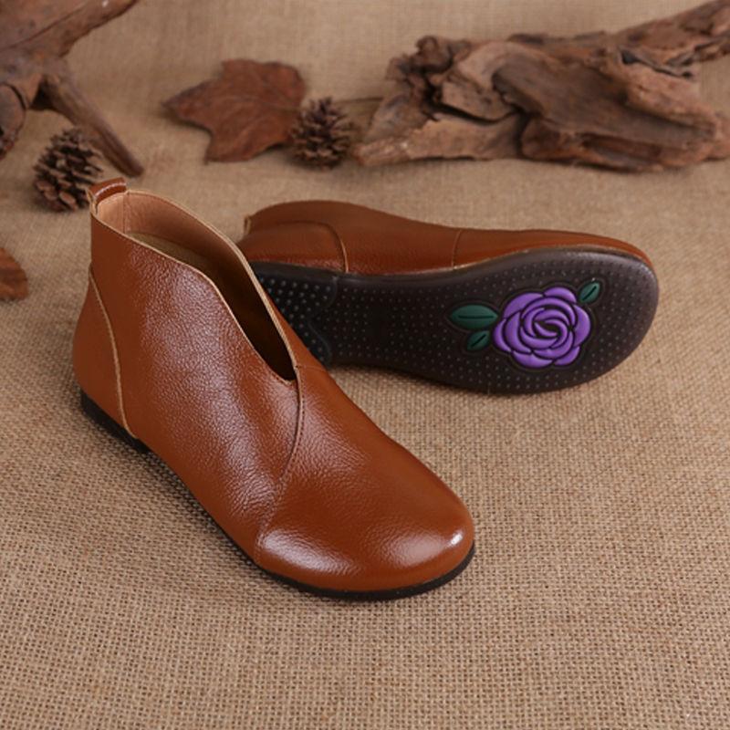 Зимние новые красные женские ботильоны из натуральной кожи, модные женские дизайнерские ботинки с V-образным вырезом в стиле ретро, осенние женские ботинки челси без застежек