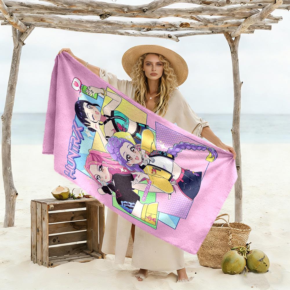 Beautiful Witch Hunter Team Beach Towel Quick-Dry Soft Microfiber Comfortable Lightweight