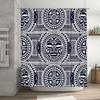 Modern Blue and White Pattern Shower Curtain Fabric Waterproof Bath Decor for Home Decoration 72x84 inches