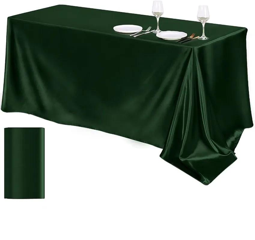 Solid Color Satin Table Cloth Tablecloth Table Cover Overlay For Birthday Wedding Banquet Restaurant Festival Party Supply