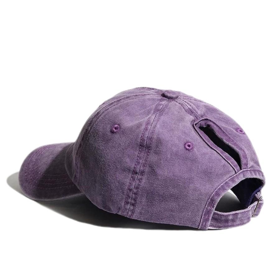 Spring Summer Baseball Cap Washed Retro For Women Ponytail Curved Brim Sun Hat Street Sport Hip Hop Cap Visor Mother's Day Gift