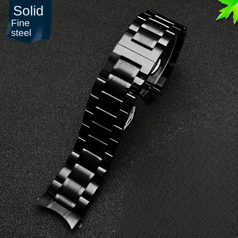 Для Seiko Timex Casio Longines Изогнутый Конец Нержавеющая Сталь Ремешок Мужской 20мм 22мм Высококачественный Металл Браслет Часов Цепочка Часов