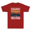 The Best Dads Have Daughters Who Drive Tractors Vintage Unisex's T-Shirt Black Tee