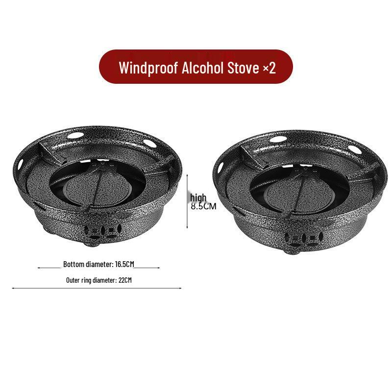 Сухой горшок-плита из нержавеющей стали: Компактная жаровня (хот-пот) на спирту для домашнего и коммерческого использования