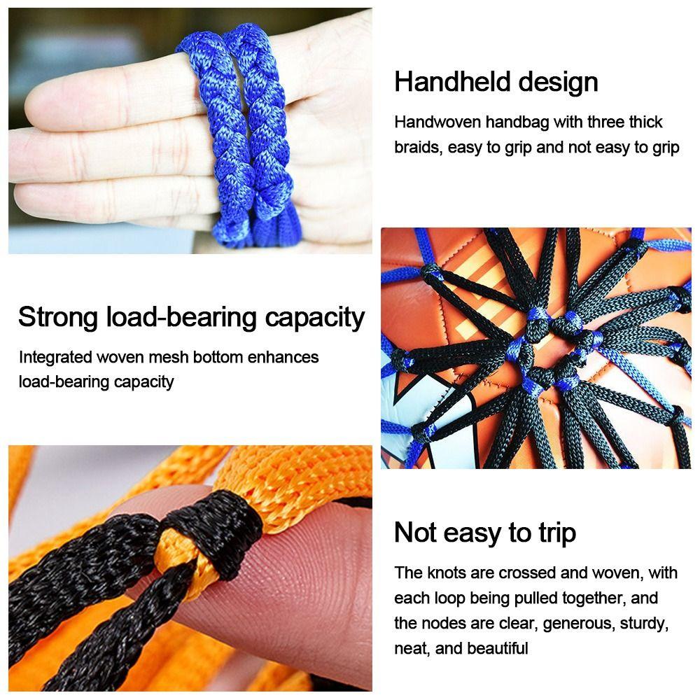 Multiple Colors Nylon Net Bag Nylon Ball Pocket Durable Basketball Carry Bag  Volleyball Ball