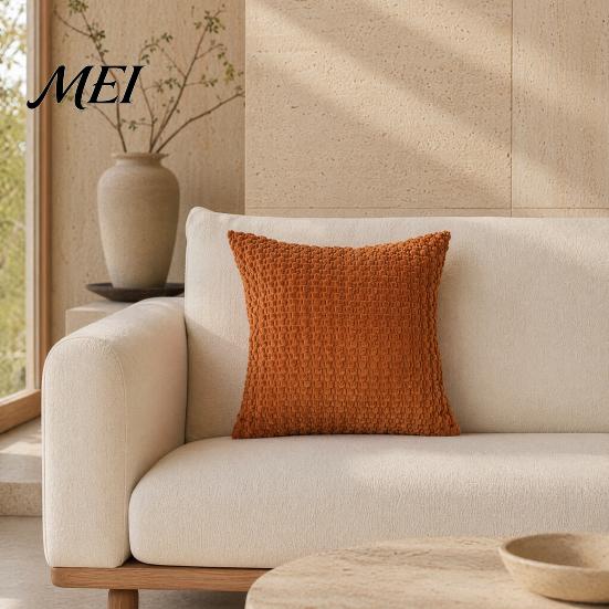Three-dimensional Bubble Texture Pillow Solid Color Cover, Soft Breathable Throw Case, Modern Minimalist Home Non-static Cushion Cover Decor,