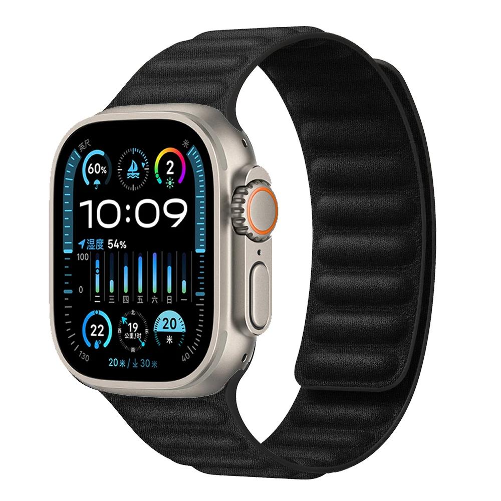 Силиконовый ремешок для Apple Watch Ultra 3/2 49 мм 11 10 9 8 7 45 мм 41 мм 42 мм 46 мм Браслет Магнитный Браслет Напульсник iWatch 6 SE Ремень