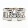Б/У TIFFANY&Co. Кольцо Atlas EU#48.5 K18 белое золото/бриллиант 7.4г Белое золото открытое