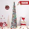 150CM Retractable Folding Pop-up Christmas Tree Christmas Decoration Festive Party Decoration Christmas Decoration Ornament