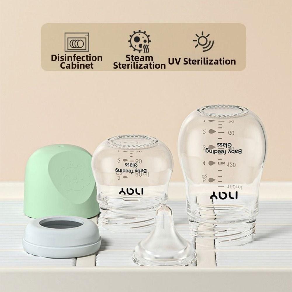 Стеклянная бутылочка для кормления новорожденных Анти-колики Широкое горлышко Молочная бутылочка Милая детская бутылочка Подарок