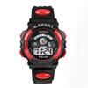 Waterproof Children Boy Digital LED Quartz Alarm Date Sports Wrist Watch Red