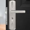 Entry Door Handle with Lock and Key Stainless Steel Interior Door Lock Replacement Security Door Lever Handle Lock