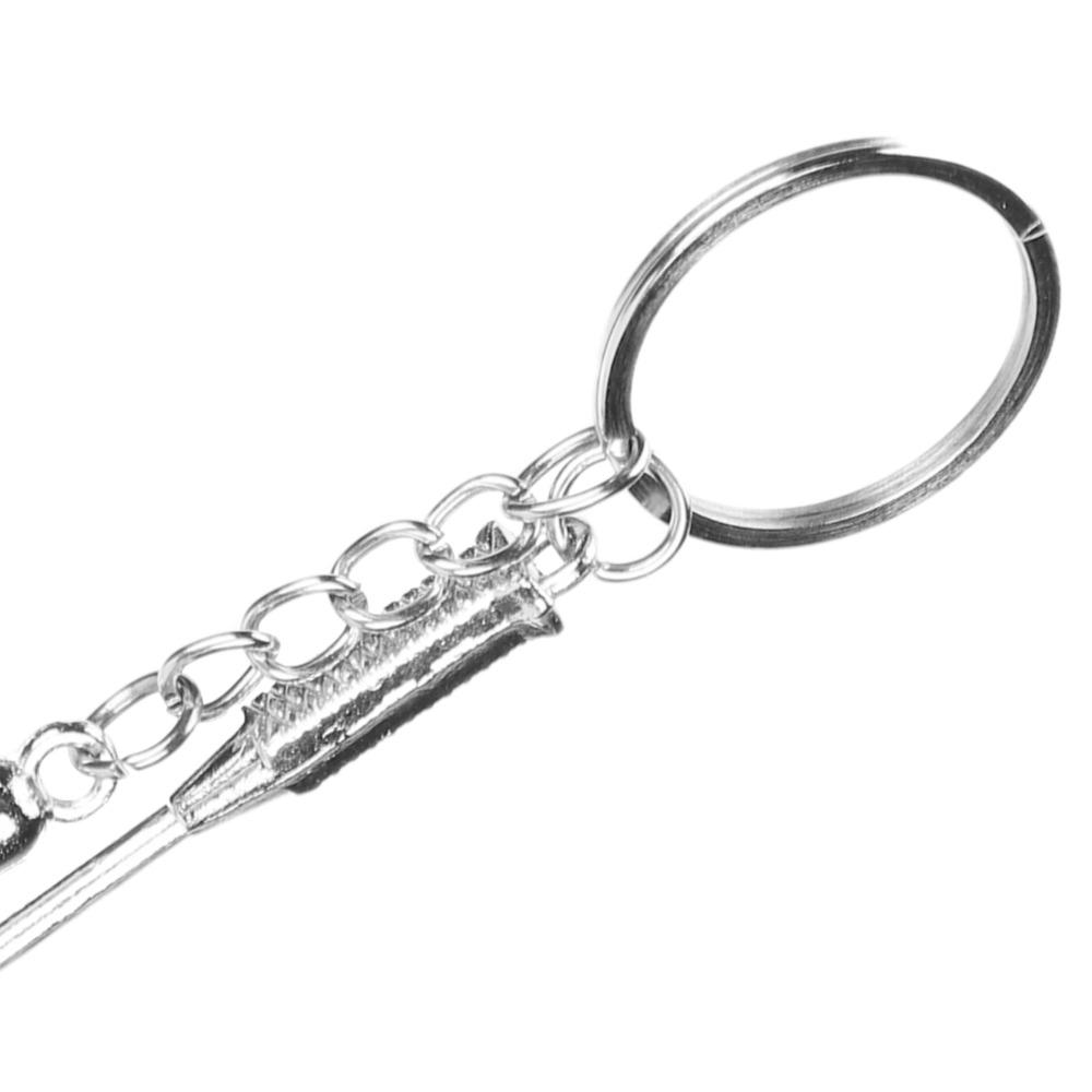 12pcs Metal Material Badminton Keychain Charm Mini Size Metal Keyrings For Badminton Fans