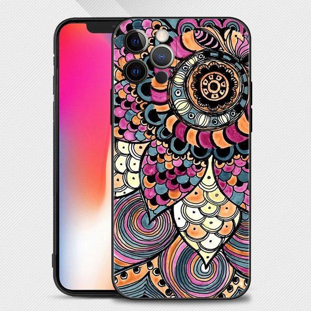 Чехол для телефона Mandala Chakra Yoga для Iphone 14 14 13 12 11 Pro Max Xs Max Xr X 7 8 Plus 12 Mini 6s, силиконовый чехол черного цвета