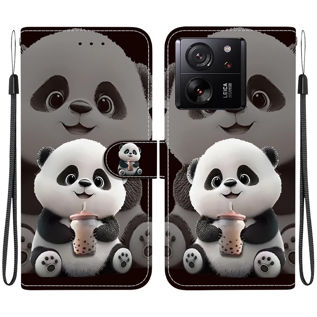 Чехол-книжка из искусственной кожи ручной работы для Xiaomi Redmi K60 Ultra, противоскользящий, противоударный, с ремешком на запястье и дизайном в виде сердца/розы и кошки