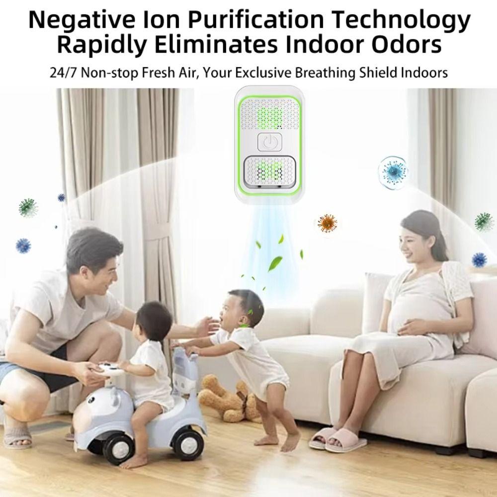 Portable Air Cleaner US UK EU Plug Plug-In Air Purifier Negative Ion Generator Bedroom