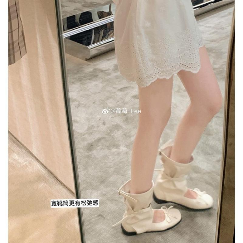 Ботильоны из овчины, увеличивающие рост на 5 см, дизайн Maillard, круглый носок, бант, крутые ботинки, балетки, рыцарские сапоги