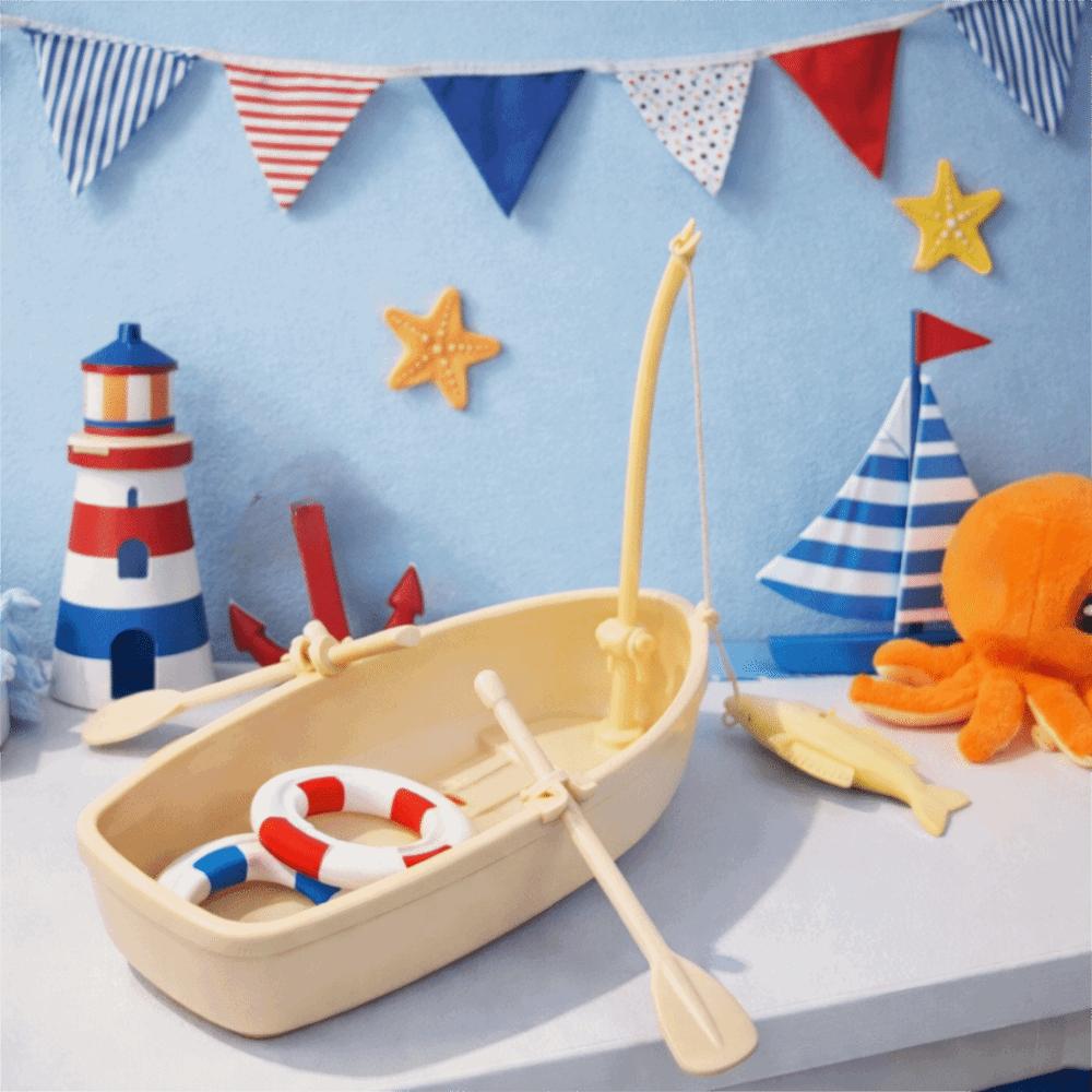 Mini Floating Plastic Boat Plastic Fish Tank Landscape Aquarium Decorations Fish Tank Decor
