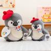 Handmade Chef Penguin Plush Doll Interactive Penguin Painter Stuffed Toys  Home Decor