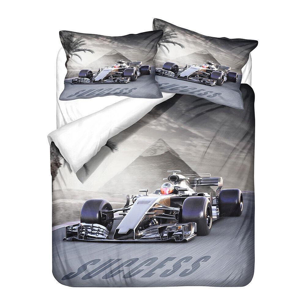 3D Printed Racing Bedding Set King Queen Bed Down Duvet Cover Pillowcase 2/3pc Speed Racing Bed Cover Teenagers Boys Men's Cover Gift