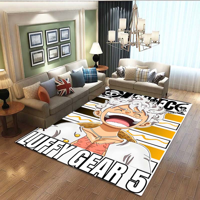 3D-печатный милый коврик с персонажами мультфильма ONE PIECE, подходит для гостиной, спальни, под стол, прихожей, детская нескользящая напольная подстилка,