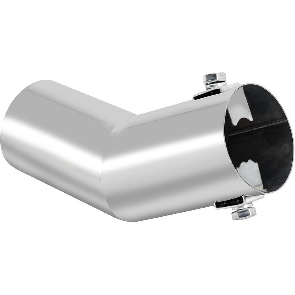 Car Stainless Steel Exhaust Tips Fit 0.75 to 1.5 Inch Car Exhaust Pipe Modification Tail Throat Tail Pipe Steel Exhaust Tips Finish Tailpipe