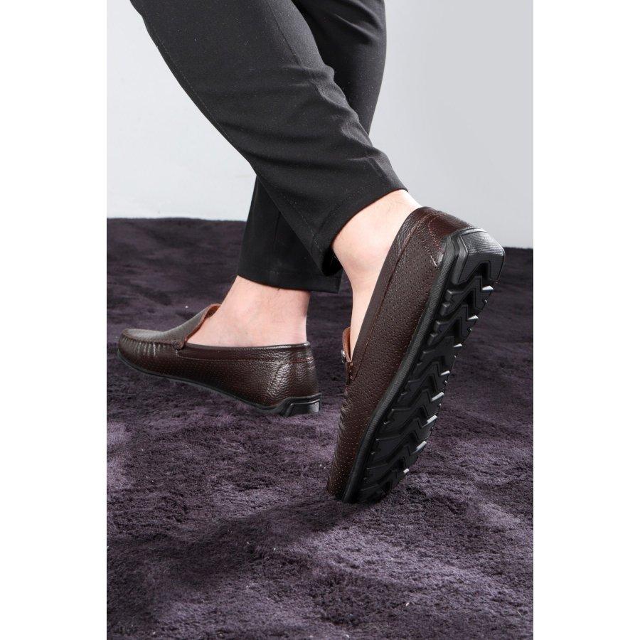 Мужская повседневная обувь из натуральной кожи на анатомической подошве, мокасины